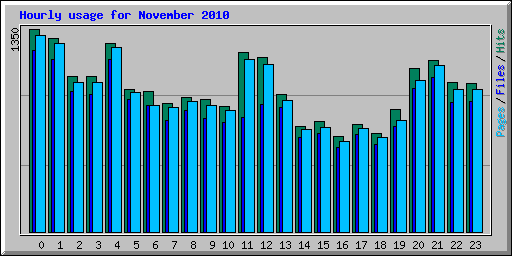 Hourly usage for November 2010