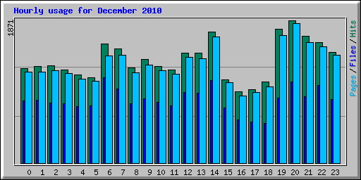 Hourly usage for December 2010