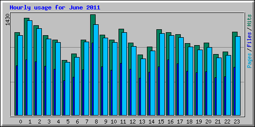 Hourly usage for June 2011