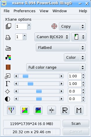 XSane-main-window