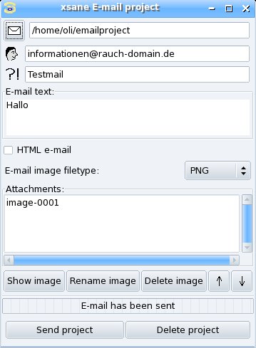 XSane-email-project-window