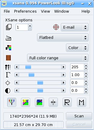 XSane-main-window