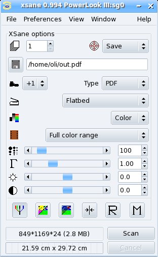 XSane-main-window