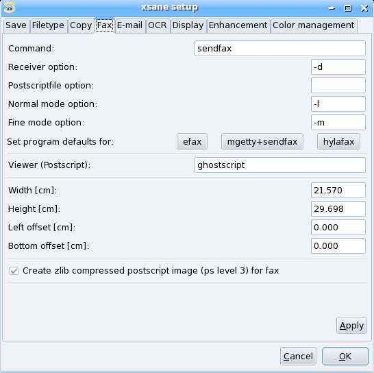 Xsane-setup-fax-window